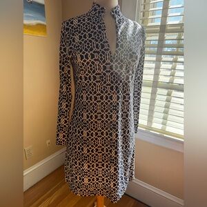 Jude Conley Navy Blue and White Dress